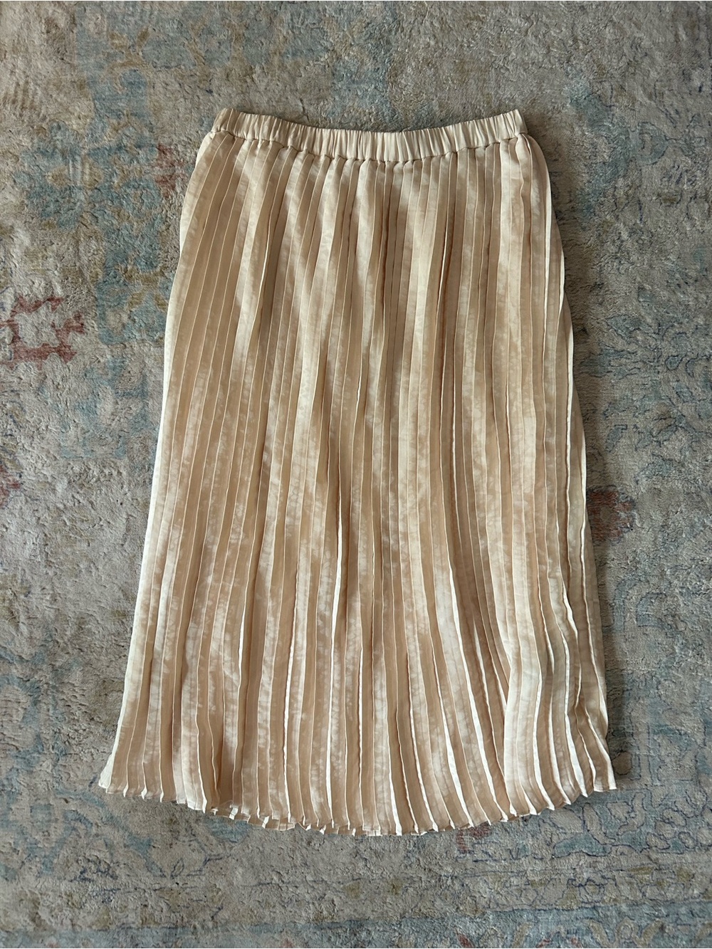 Banana Republic Pleated Midi Skirt - Cream
